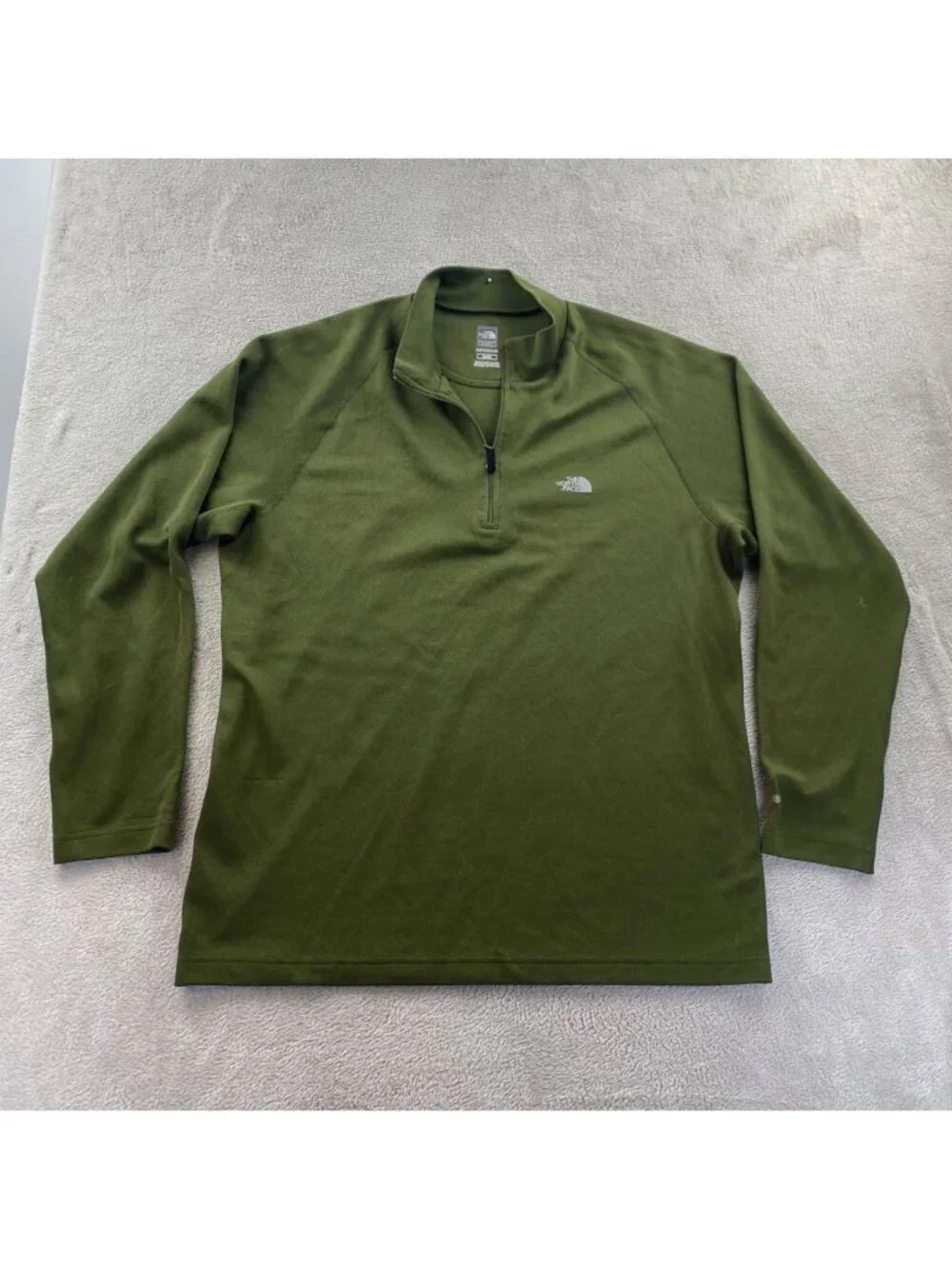 The North Face Mens Flight Series Shirt XL Green Quarter-Zip Pullover Casual